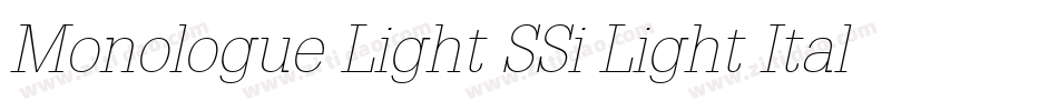 Monologue Light SSi Light Italic字体转换